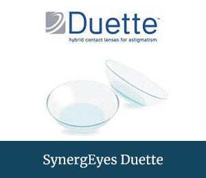 synergeyes duette logo with tagline hybrid contact lenses for astigmatism